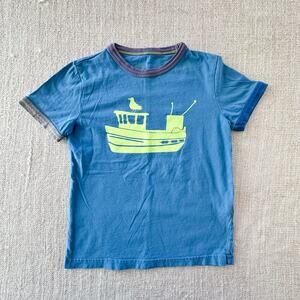 Mini Boden Fishing Boat Tee VGUC 4/5